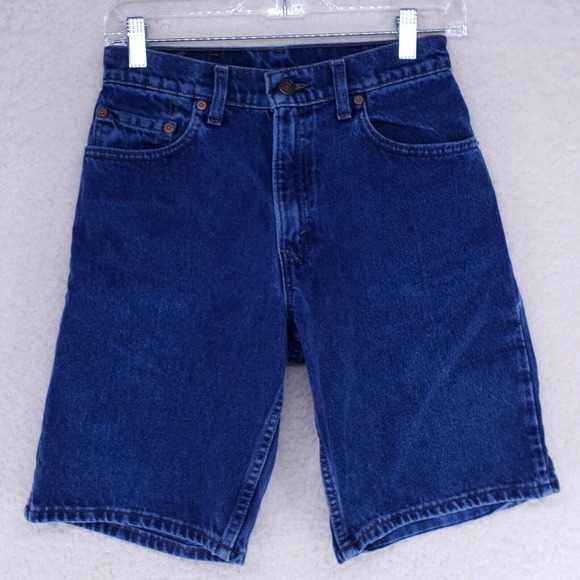 Levi's 550 90's Vintage Made in USA Blue Tag & Label Shorts Size 6 Denim Pants - Picture 1 of 9